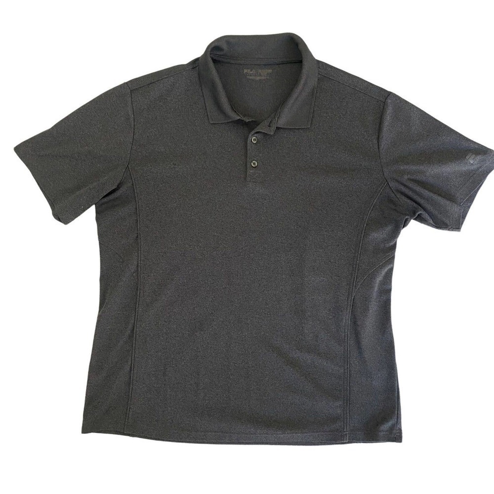 Fila Golf Polo Charcoal Gray Short Sleeve Collared Shirt Men's Size Large